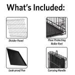 XL Folding Dog Crate with Leak-Proof Pan and Divider