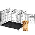 Portable 24-Inch Dog Crate with Secure Lock