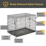 Double Door Folding Metal Dog Crate, 48-Inch