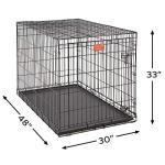 XL Folding Dog Crate with Leak-Proof Pan and Divider