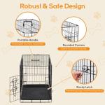 Portable 24-Inch Dog Crate with Secure Lock