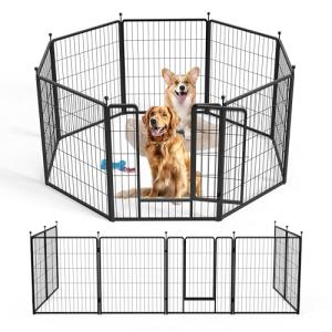 32-Inch 8-Panel Dog Playpen for Indoor/Outdoor Fun