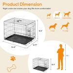 Portable 24-Inch Dog Crate with Secure Lock