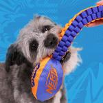 Nerf Dog Vortex Chain Tug Toy with Squeaker