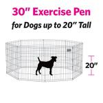 Folding Metal Dog Exercise Pen - 16 Sq Ft
