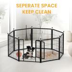 32-Inch 8-Panel Dog Playpen for Indoor/Outdoor Fun