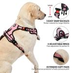 No Pull Adjustable Dog Harness with Leash - Pink