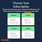 PetLink Waterproof GPS Dog Tracker with Virtual Fence