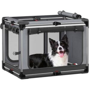 Portable 38-Inch Soft Dog Crate for Travel