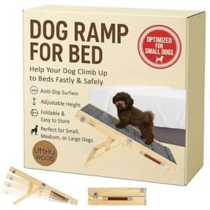 Adjustable Wooden Dog Ramp for Couch and Car