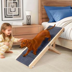 iPetba Adjustable Dog Ramp - Joint Support for Small Dogs