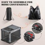 Portable 38-Inch Soft Dog Crate for Travel