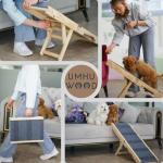 Adjustable Wooden Dog Ramp for Couch and Car