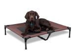 BIRDROCK HOME Elevated Dog Cot in Brown