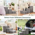 Foldable Pet Stairs for Dogs and Cats, 18" High