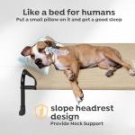 Veehoo Elevated Dog Bed with Headboard and Cooling