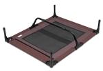 BIRDROCK HOME Elevated Dog Cot in Brown