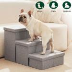 Foldable Pet Stairs for Dogs and Cats, 18" High