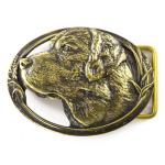 Labrador Retriever Solid Brass Belt Buckle