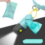 LED Dog Poop Bag Holder with Hands-Free Clip