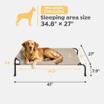 Veehoo Elevated Dog Bed with Headboard and Cooling
