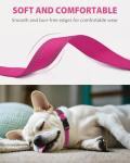 Joytale Adjustable Reflective Nylon Dog Collar - Hotpink