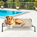 Veehoo Elevated Dog Bed with Headboard and Cooling