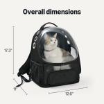 Amazon Basics Collapsible Pet Carrier Backpack, Black