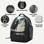 Amazon Basics Collapsible Pet Carrier Backpack, Black