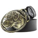 Labrador Retriever Solid Brass Belt Buckle