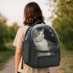 Amazon Basics Collapsible Pet Carrier Backpack, Black