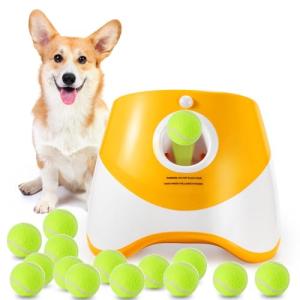 MEKAPLE Automatic Dog Ball Launcher with 15 Balls