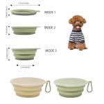 2-Pack Portable Collapsible Dog Bowls, 12oz