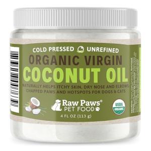Organic Coconut Oil for Dogs and Cats, 4 oz