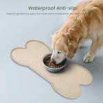 Anti-Slip Silicone Dog Food Mat with Raised Edge