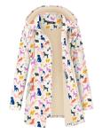 LOMON Women’s Lightweight Rain Jacket with Dog Print