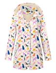 LOMON Women’s Lightweight Rain Jacket with Dog Print