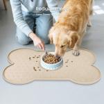 Anti-Slip Silicone Dog Food Mat with Raised Edge