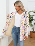 LOMON Women’s Lightweight Rain Jacket with Dog Print