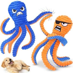Interactive No Stuffing Dog Toys - 2 Pack