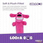 Loofa Dog Plush Toy - Squeaky and Soft