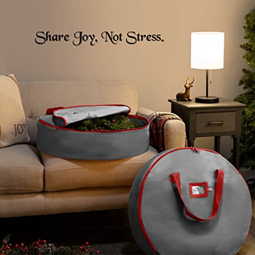 24" Christmas Wreath Storage Bags - 2 Pack