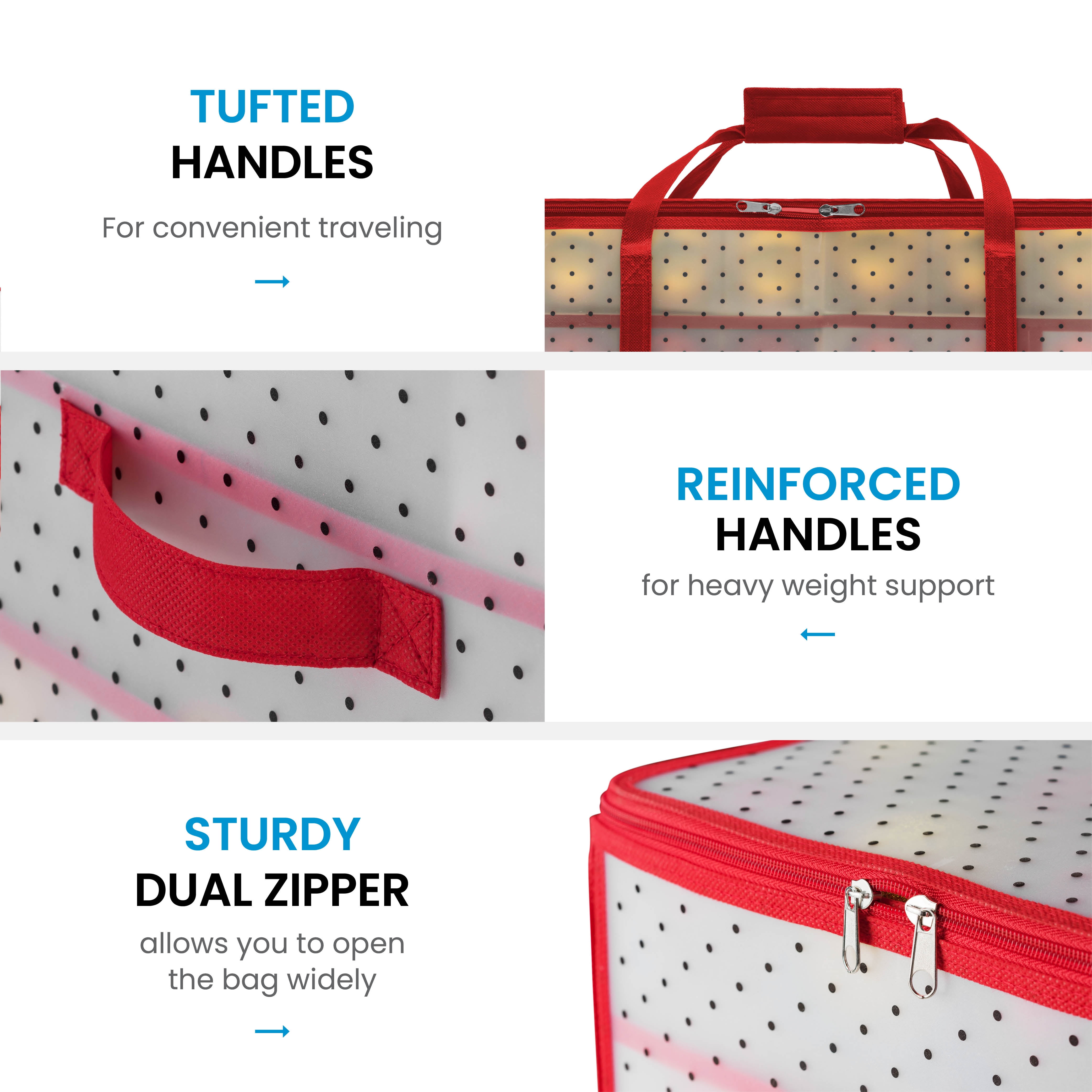 Large Christmas Decoration Storage Box with Two-Zipper