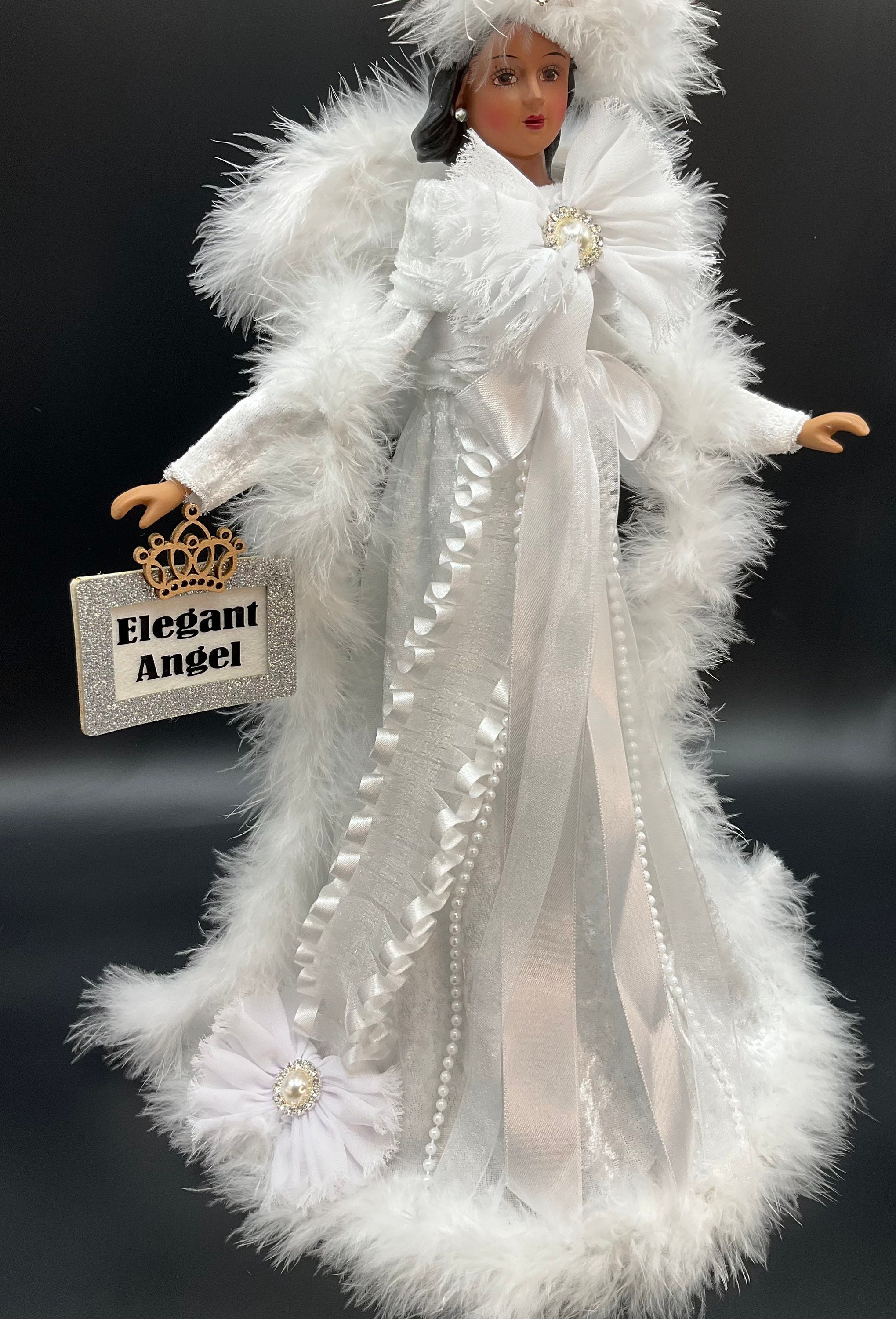 Luxury African American Angel Tree Topper