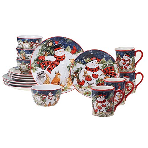 Magic of Christmas Snowman 16-Piece Dinnerware Set
