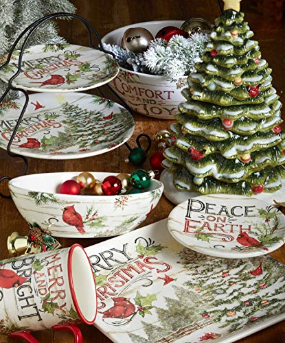 Colorful 16-Piece Evergreen Dinnerware Set for 4