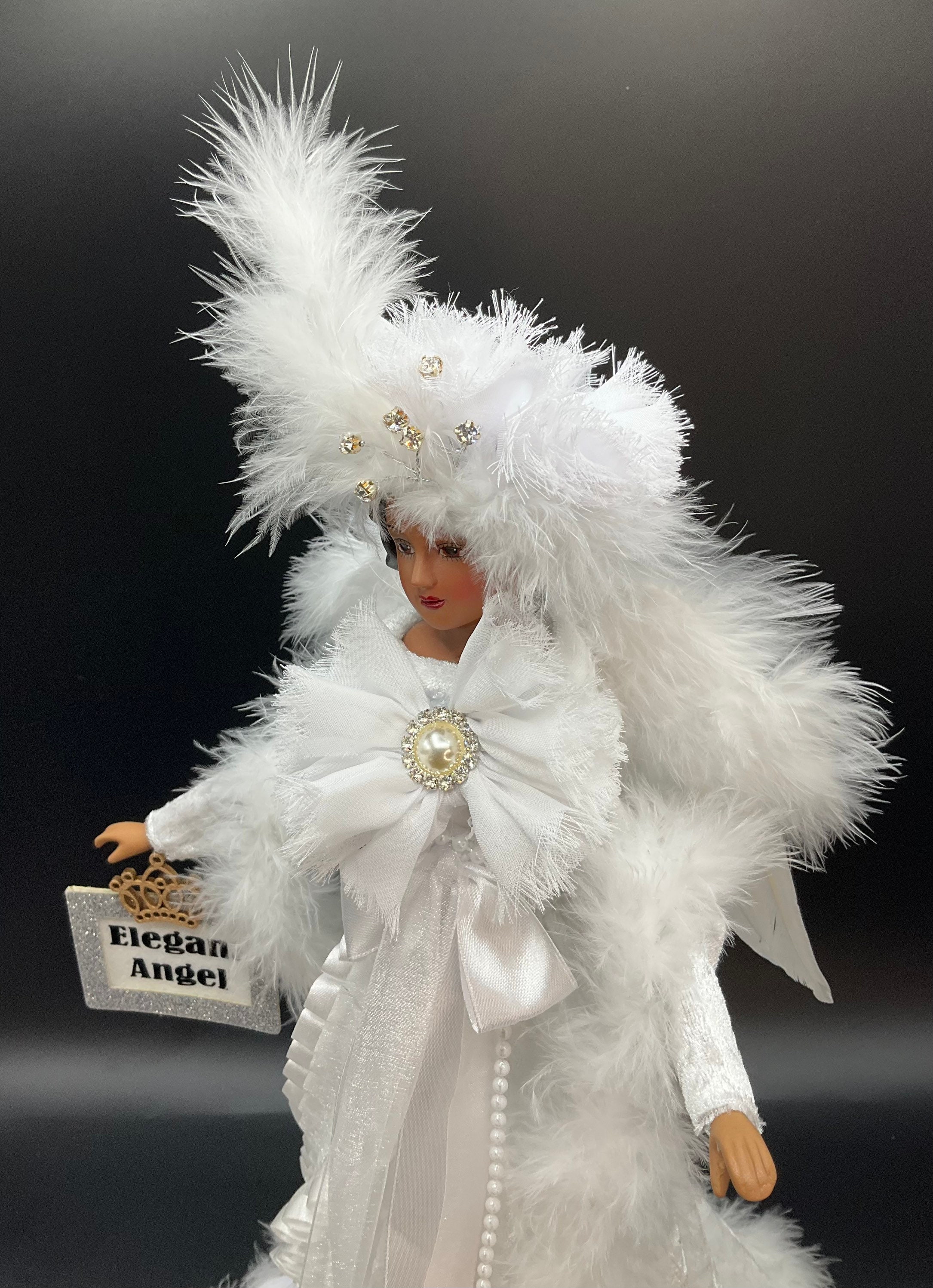Luxury African American Angel Tree Topper