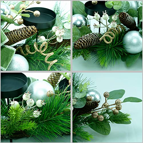 28" Triple Candle Holder for Christmas Decoration