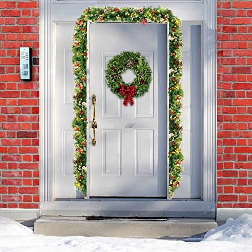 9ft LED Pre-lit Christmas Garland with Pine Cones & Berries