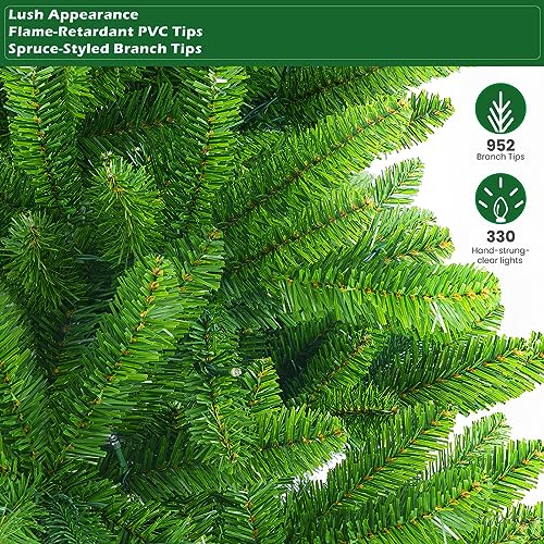 6ft Pre-lit Christmas Tree with 330 Lights